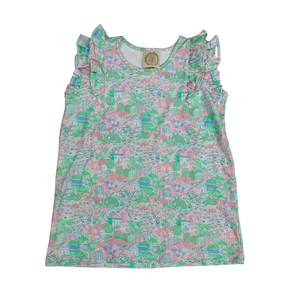 NWT TBBC Size 12 Ruehling Ruffle Top in Beasley Blooms